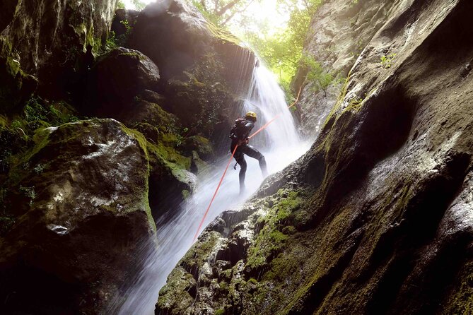5Hrs Advanced Canyoning (50m) 12 Rappels (Pickup, Lunch & GoPro) - Key points at a glance