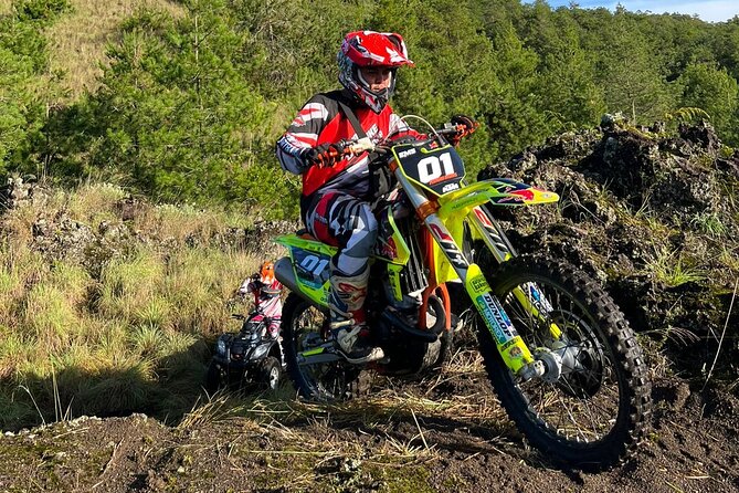 6 Hours Private Dirt Bike Tour in Ubud - First section: sandy volcano paths and wide views