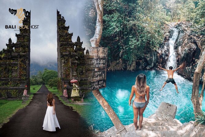 All Inclusive : Jumping Sliding at Aling- Aling Waterfall - Handara Gate - Lunch - The Long Ride Works Better in a Private Car