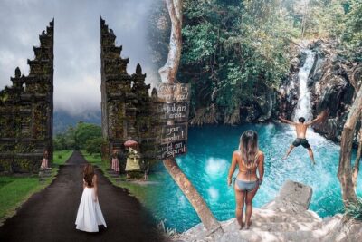 All Inclusive : Jumping Sliding at Aling- Aling Waterfall – Handara Gate – Lunch