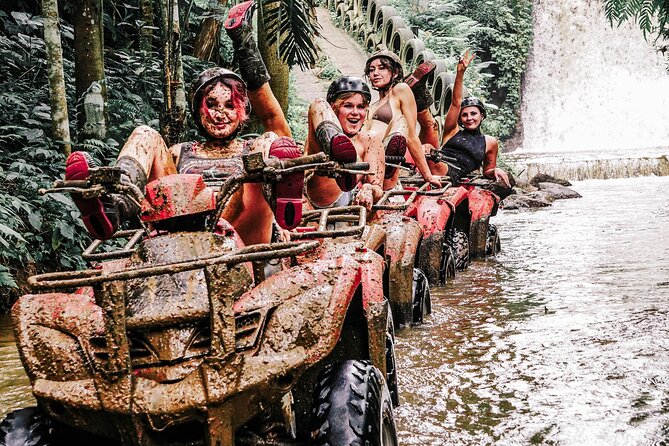 ATV Quad Bike Bali with Waterfall Gorilla Cave and Lunch - Gorilla Cave and the waterfall stop
