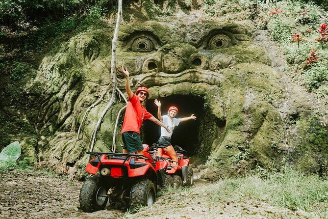 Bali ATV Bike Cave and waterfall with hotel Pick Up And Lunch - Cooling off at the waterfall