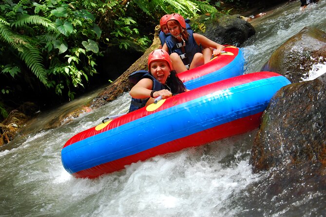 Bali Best Activities: Bali River Tubing Adventure - What the two-person dinghy feels like on the Pakerisan