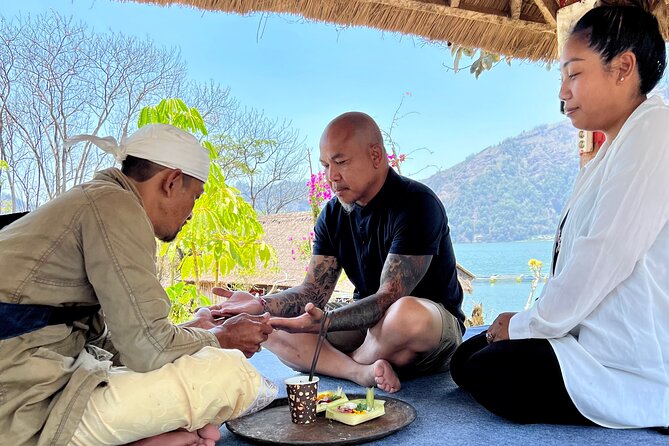 Bali Holy Water Purification and Palm Reading - The Kintamani palm reading turns inward