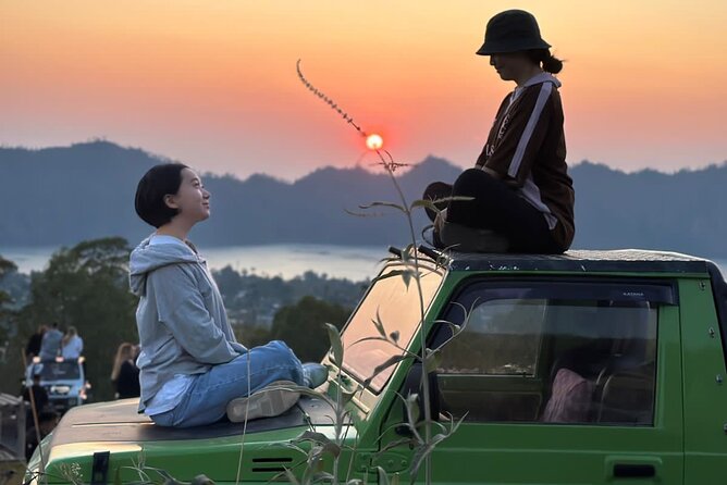 Bali Mount Batur Jeep Sunrise and Black Lava Jeep Tour - Sunrise from the Jeep viewpoint