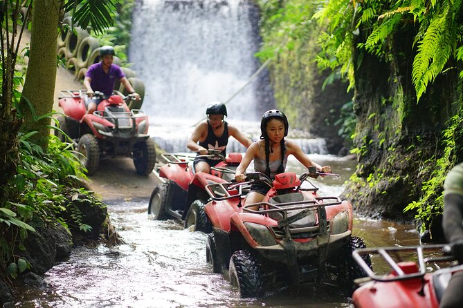 Bali Quad Bike Through Gorilla Cave - Monkey Forest and Waterfall - Cleaning up, lunch, and the Abiansila pool