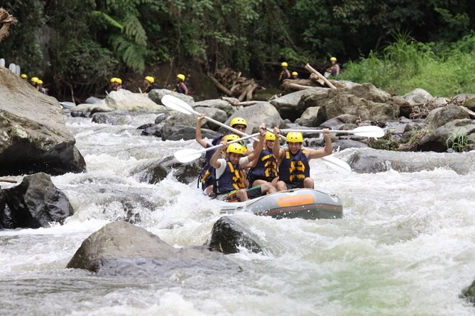 Bali Rafting Ubud with Lunch - Changing rooms, lockers, and lunch above the terraces