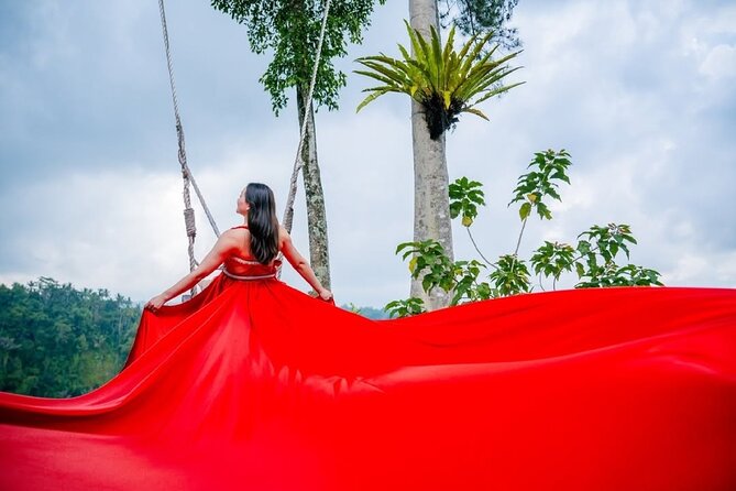 Bali Ubud Zipline Jungle Swing and Waterfall Tour - Walking to the waterfall