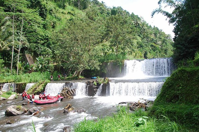 Bali White Water Rafting at Telaga Waja River - The waterfall finish