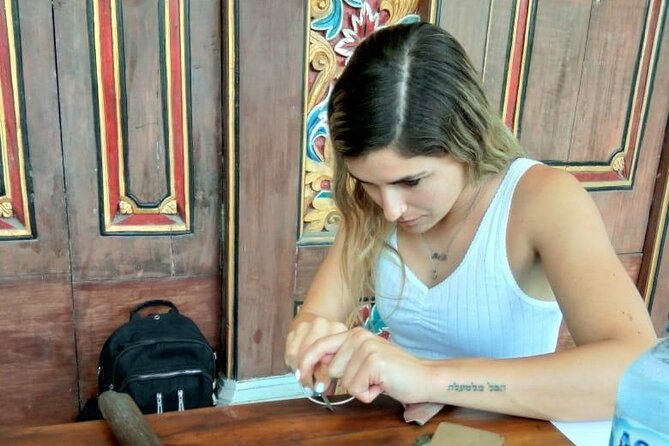 Beginner Class Becomes Silversmith With Bali Silver Material - How the stops fit into the day