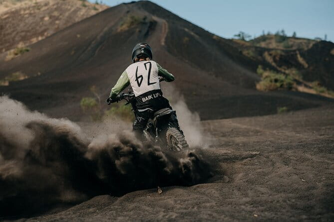 Half day forest & volcano tour with electric or petrol dirtbikes - Mount Batur’s lava area