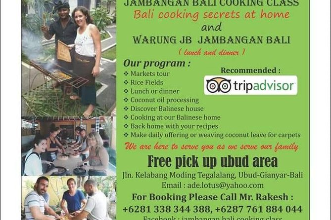 Jambangan Bali Cooking Class - The morning market and rice fields