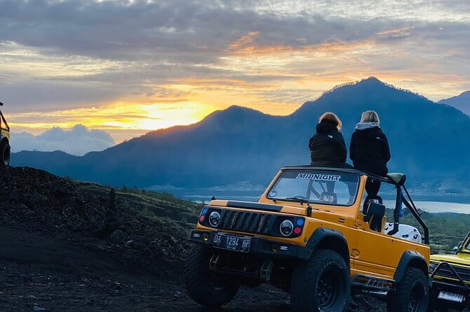 Jeep Mount Batur and Hot Springs with instagram fotos - Black lava after the golden hour