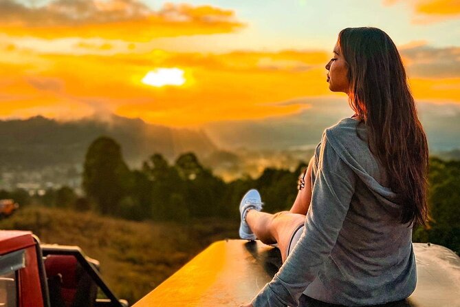 Mount Batur Jeep Sunrise with 4WD Adventures Tour - Watching sunrise from the 4WD jeep