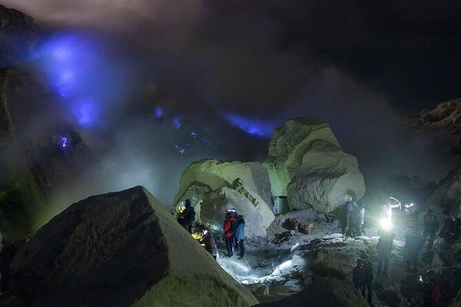 Mount Ijen Volcanic Crater Overnight Trip from Bali - Sunrise reveals the sulfur lake and Java peaks