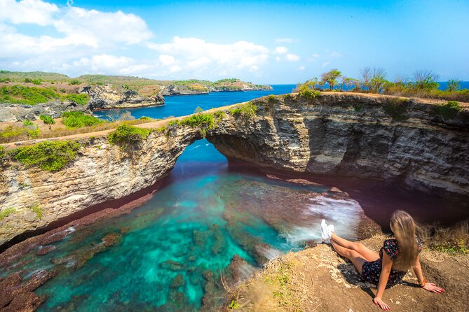 Nusa Penida Day Tour Kelingking Broken and Angels Bay - Crystal Bay, palm trees, and weather limits