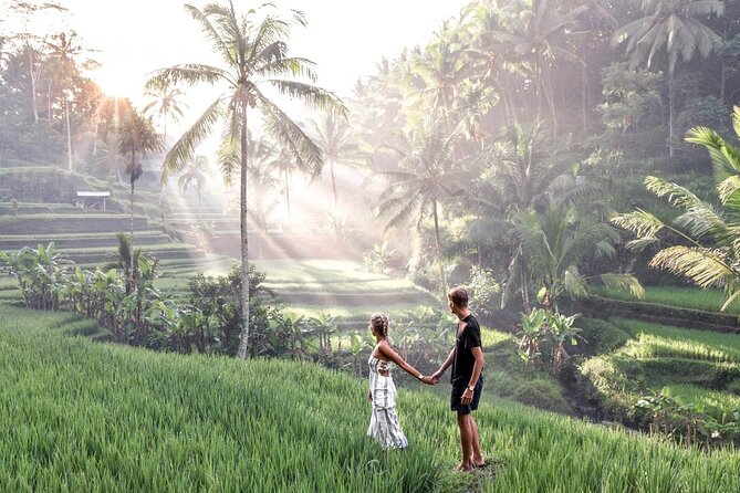 Private Ubud Tour: Monkey Forest, Waterfall & Rice Terrace - Tegenungan Waterfall and the stairs below