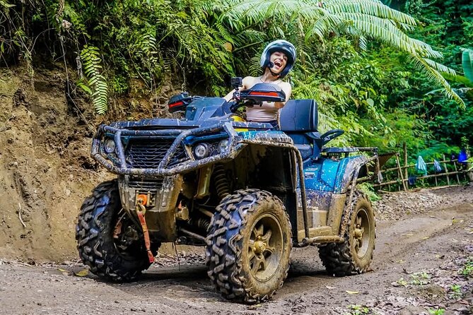 Ubud ATV Alasan Adventure Waterfall Gorilla Cave & Cretya Pool - Gorilla Face Cave and the waterfall stop
