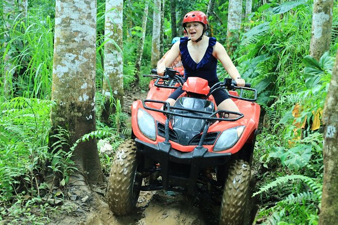 Ubud ATV Ride through River Jungle Rice Fields Puddles - Jungle tracks, rice fields and muddy puddles