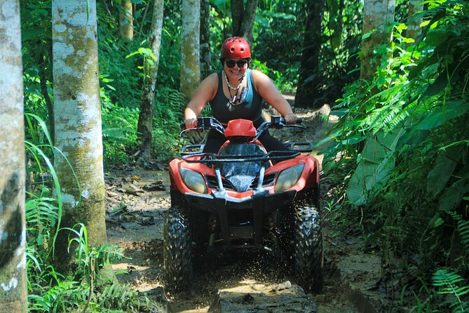Ubud ATV Ride through River Jungle Rice Fields Puddles - The optional Ayung River rafting combination