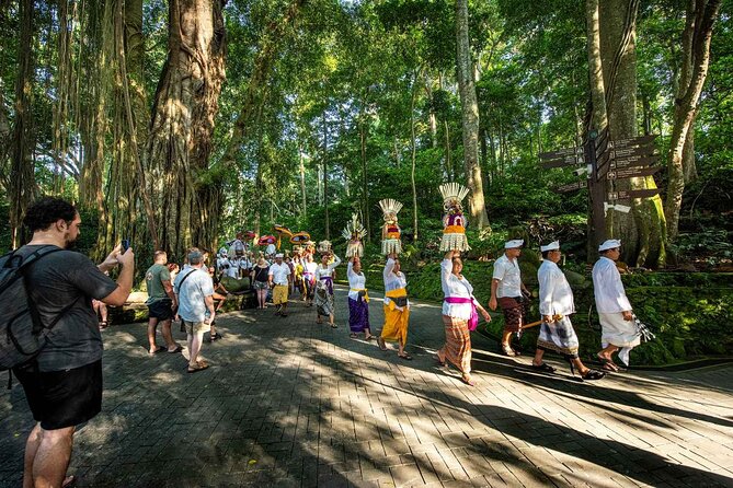 Ubud Highlights Rice Terraces, Temple, Waterfall & Monkeys forest - Sacred Monkey Forest, where temples share the trees